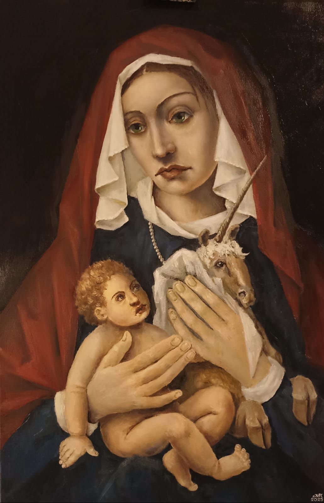 Мадонна с младенцем и маленьким единорогом